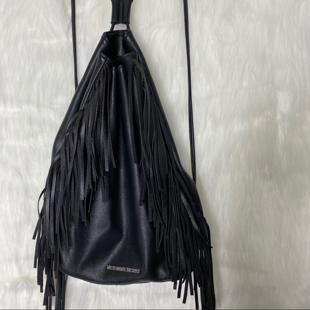 Victoria Secret Drawstring Fringe Backpack - Picture 2 of 5